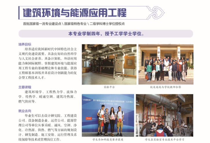 北京建筑大学建筑环境与能源应用工程专业介绍
